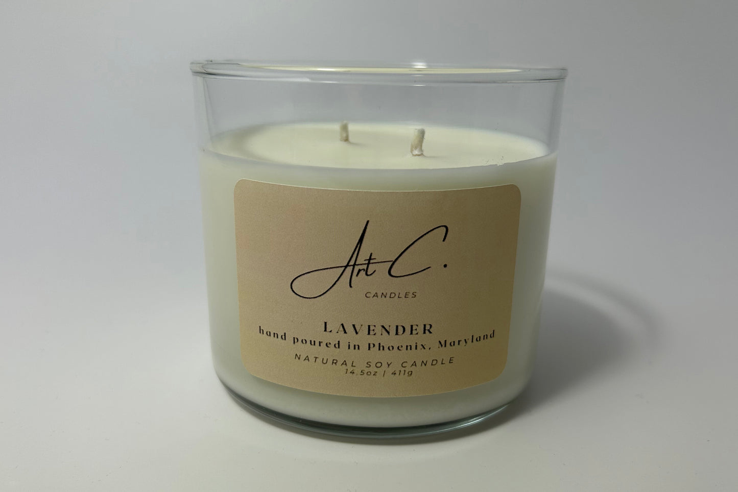 Double-Wick Soy Candle in Large Glass