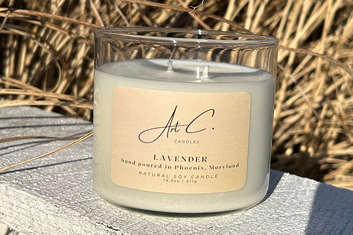 Double-Wick Soy Candle in Large Glass