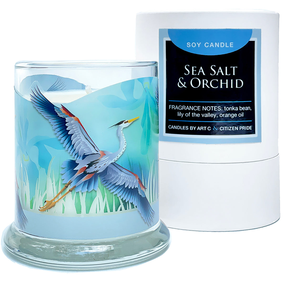 Sea Salt & Orchid Soy Candle, Coastal Collection